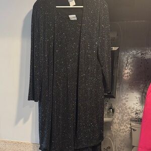 Sparkling Black Long Sleeve Dress